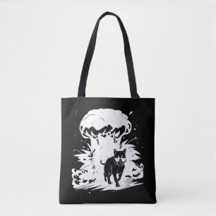 Bolso De Tela Gato de Badass con gafas de sol caminando lejos de