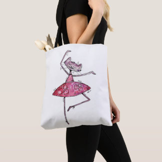 Bolso De Tela Gato de baile tierno y caprichoso
