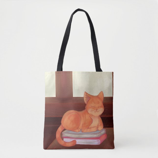 Bolso De Tela Gato de biblioteca (Anverso)