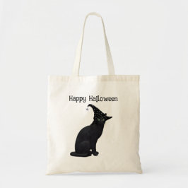 Bolso De Tela Gato de bruja negra
