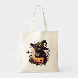 Bolso De Tela Gato de bruja para Halloween