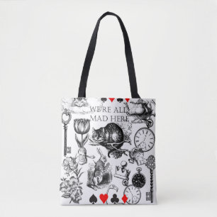 Bolso De Tela Gato de Cheshire clásico de alice en el país de la
