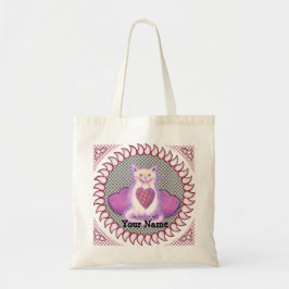 Bolso De Tela Gato de corazón revestido