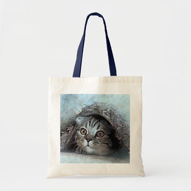 Bolso De Tela Gato de corte (Frente)