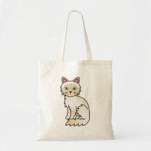 Bolso De Tela Gato de dibujos animados Birman / Ragdoll con pela
