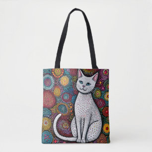Bolso De Tela Gato de dibujos animados lindo