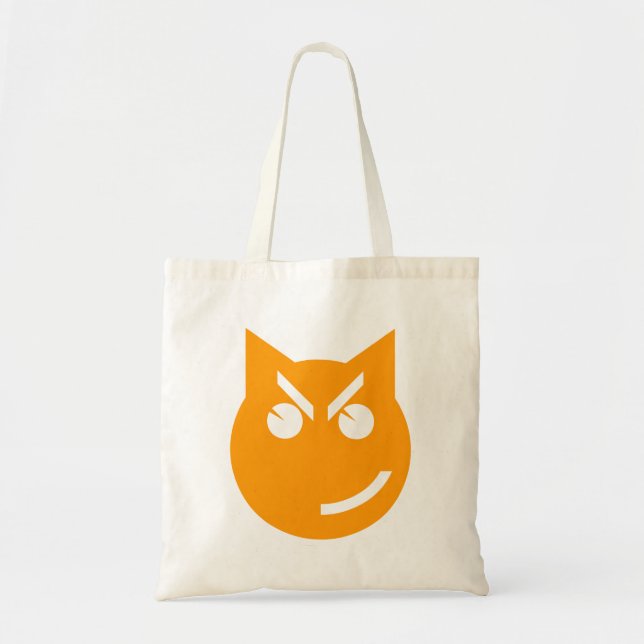 Bolso De Tela Gato de Emoji sonriente (Frente)