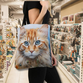 Bolso De Tela Gato de gato Kitty Face Cat Lover