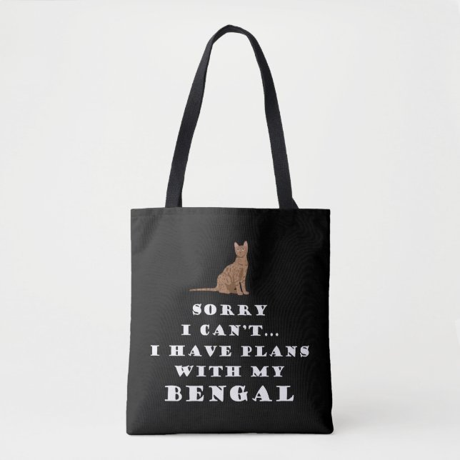 Bolso De Tela Gato de gatos bengalíes gracioso (Anverso)
