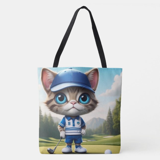 Bolso De Tela Gato de Golf (Anverso)