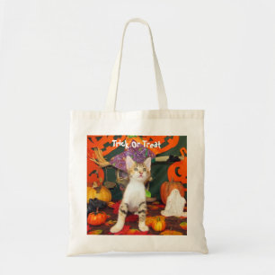 Bolso De Tela Gato de Halloween de Típpy / Truco o trato de gati