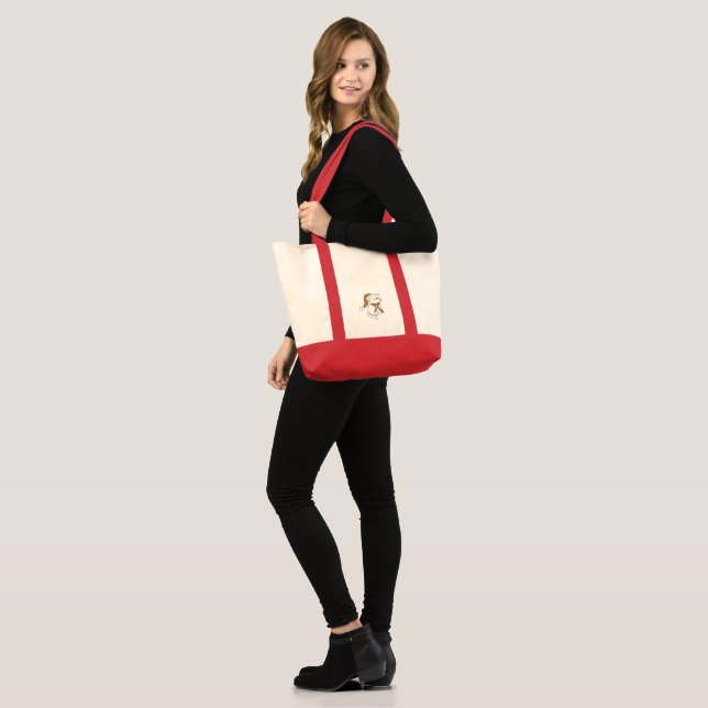 Bolso De Tela Gato de Invierno Guiñando (Anverso (modelo))
