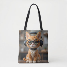 Bolso De Tela Gato de jengibre juguetón