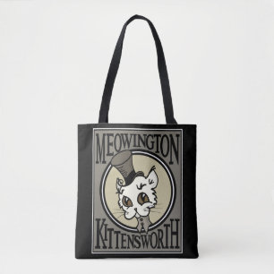 BOLSO DE TELA GATO DE KITTY DE STEAMPUNK CUBIERTO POR TODA LA BO