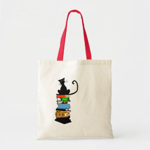 Bolso De Tela Gato de la biblioteca