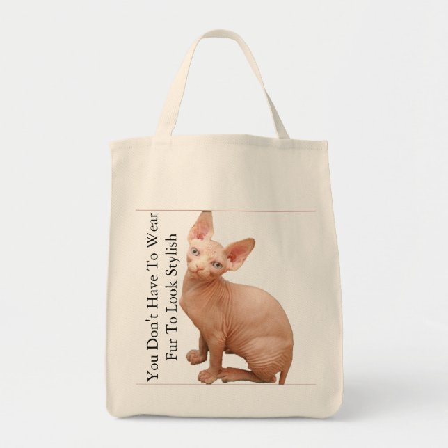 Bolso De Tela Gato de la esfinge (Frente)