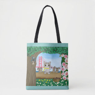 Bolso De Tela Gato de la Luna Llena