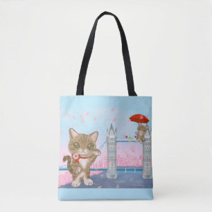 Bolso De Tela Gato de Londres