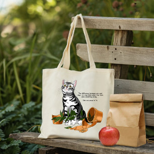 Bolso De Tela Gato de malversación de planta