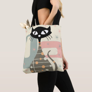 Bolso De Tela Gato de mediados del siglo
