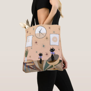 Bolso De Tela Gato de mediados del siglo