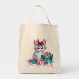 Bolso De Tela Gato de navidades