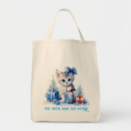 Bolso De Tela Gato de navidades