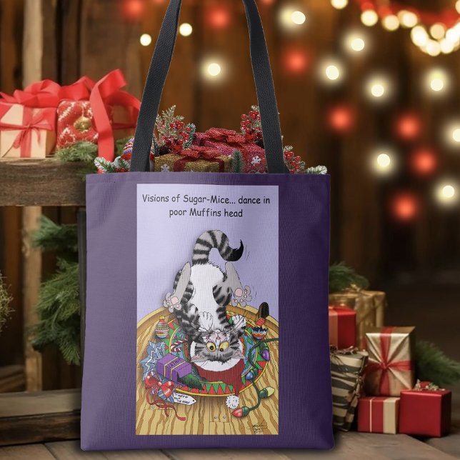 Bolso De Tela Gato de navidades (Subido por el creador)