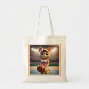 Bolso De Tela Gato de Netball femenino,