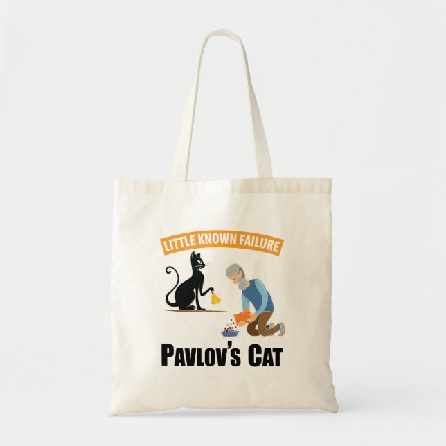 Bolso De Tela Gato de Pavlov - Psicología divertida (Frente)