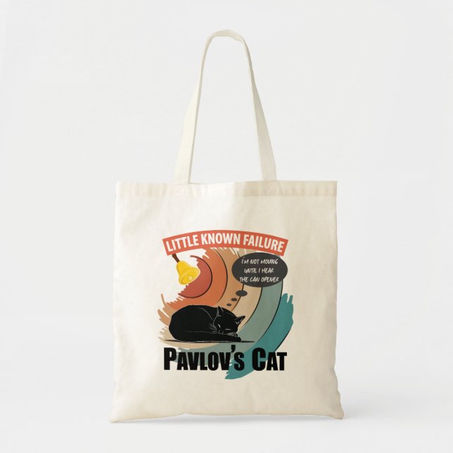 Bolso De Tela Gato de Pavlov - Psicología divertida (Frente)