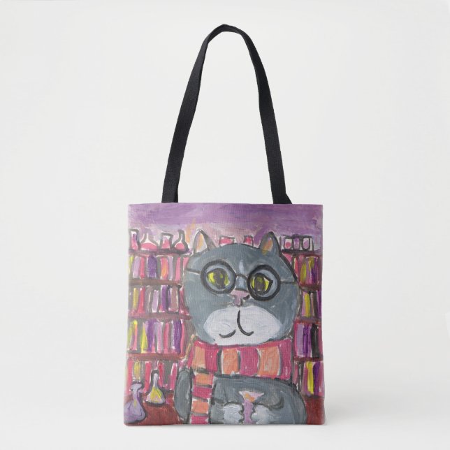 Bolso De Tela Gato de pociones mágicas (Anverso)