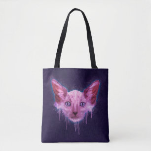 Bolso De Tela Gato de Pop Art Lykoi Werewolf
