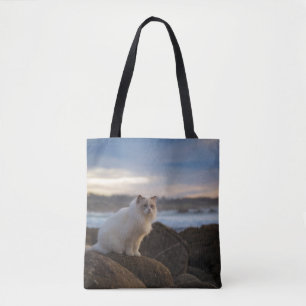 Bolso De Tela Gato de Ragdoll en la playa