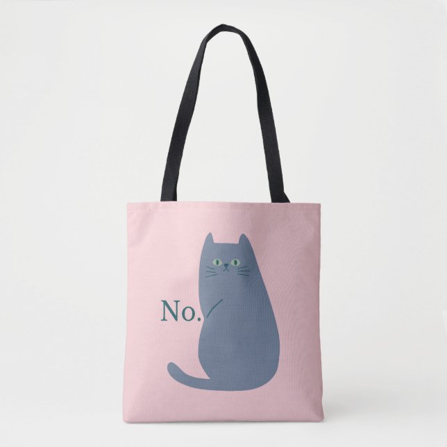 Bolso De Tela Gato de Rechazo (Anverso)