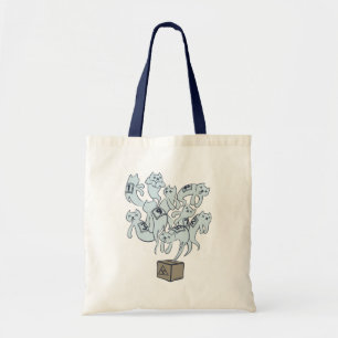 Bolso De Tela Gato de Schrödinger 9 vidas