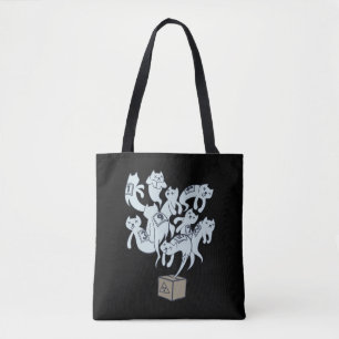 Bolso De Tela Gato de Schrödinger 9 vidas