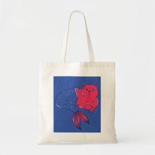 Bolso De Tela Gato de sirena