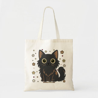 Bolso De Tela Gato de Tina Floral enredado