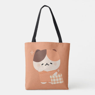 Bolso De Tela Gato de Tortie con sueño