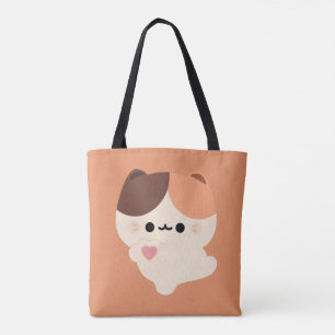 Bolso De Tela Gato de Tortie de amor lindo