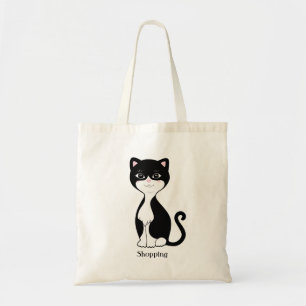 Bolso De Tela Gato de traje inteligente lindo