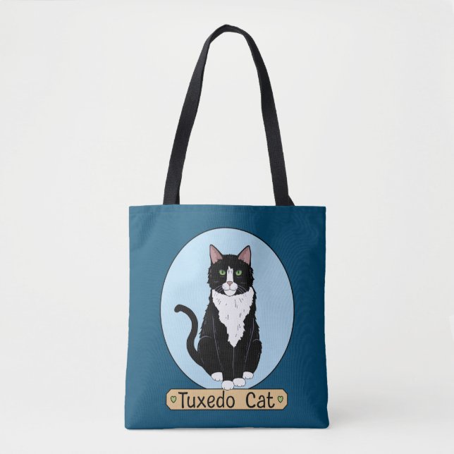 Bolso De Tela Gato de Tuxedo (Anverso)