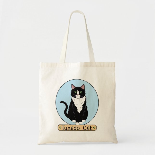 Bolso De Tela Gato de Tuxedo (Frente)