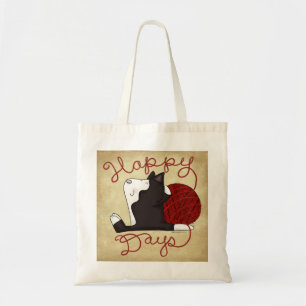 Bolso De Tela Gato de Tuxedo - Días felices