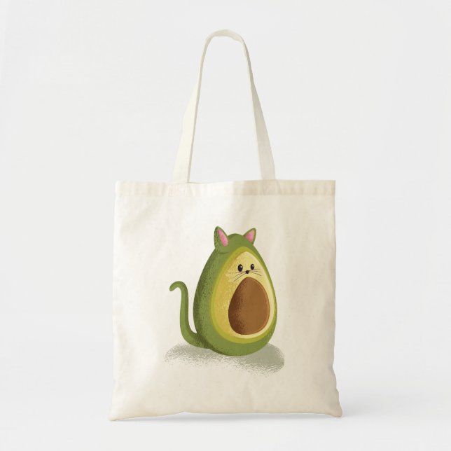 Bolso De Tela Gato del aguacate (Frente)