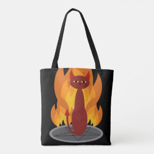Bolso De Tela Gato del infierno