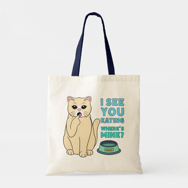 Bolso De Tela Gato del inspector de alimentos | (Reverso)