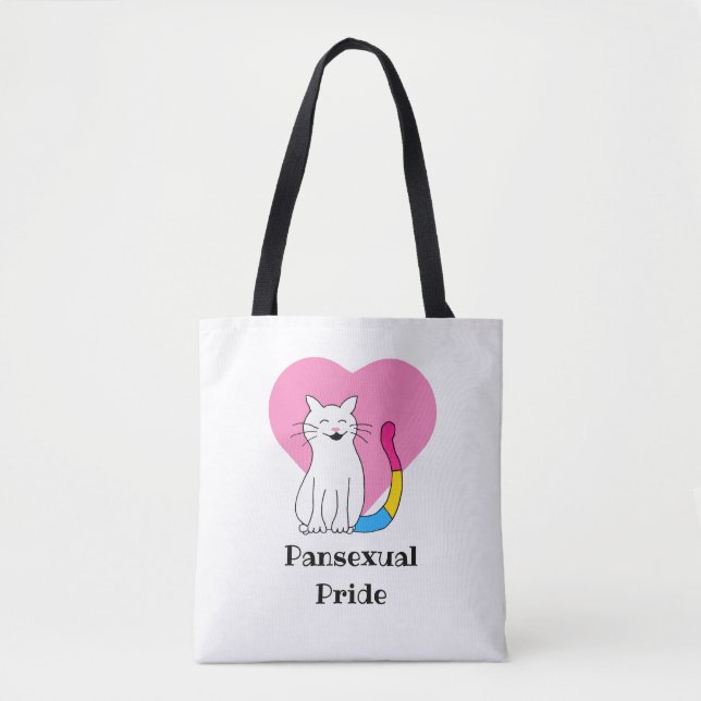 Bolso De Tela Gato del Orgullo Pansexual (Anverso)