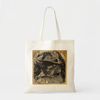 Bolso De Tela Gato del vaquero, sepia 4
